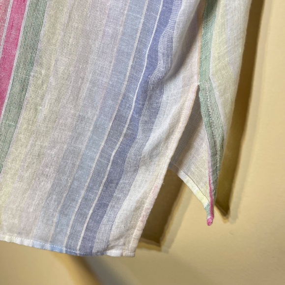 Linen Rails Multicolor Striped Button-Up Top - Picture 4 of 10
